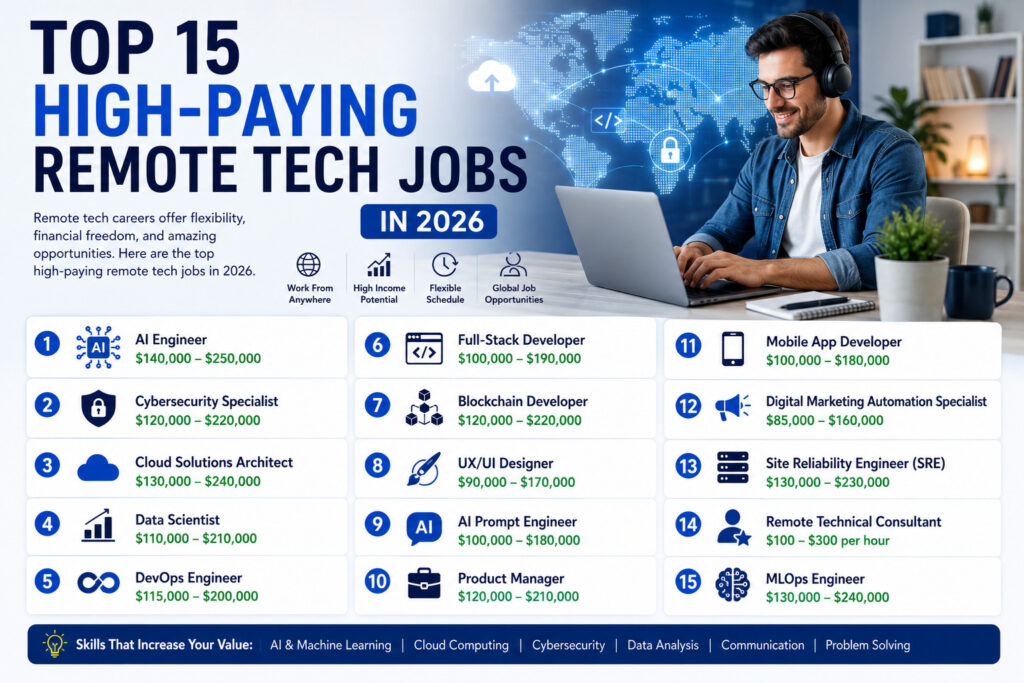 Top 15 High-Paying Remote Tech Jobs in 2026